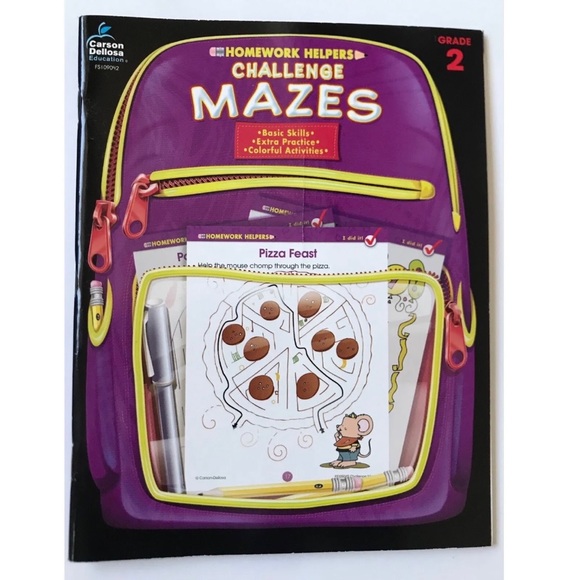 Homework Helpers Reading Comprehension Challenge Mazes & Word Search Grade 2 - Picture 4 of 7